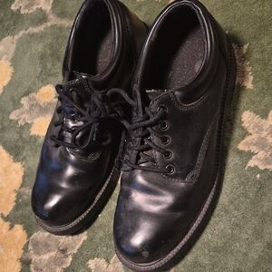 Skechers Men's Black Lace-Up Oxford Shoes